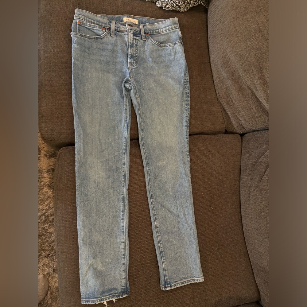 Women’s Madewell jeans tomboy straight jeans size 27 light wash used